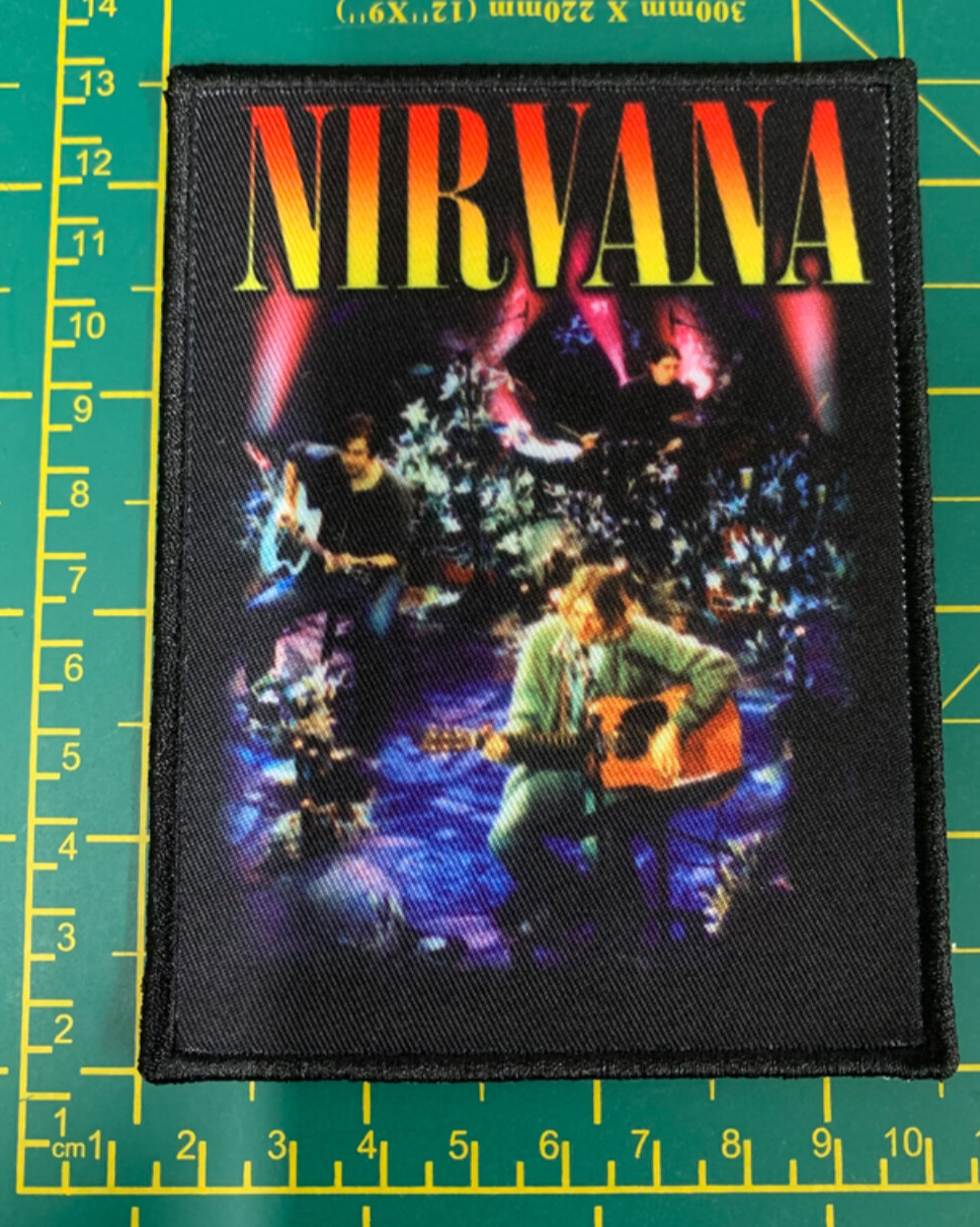 Nirvana Unplugged Printed  Sew On Patch Officially Licensed Patch