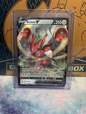 Scizor V 118/189 Darkness Ablaze NM Ultra Rare Full Art Pokemon Card 