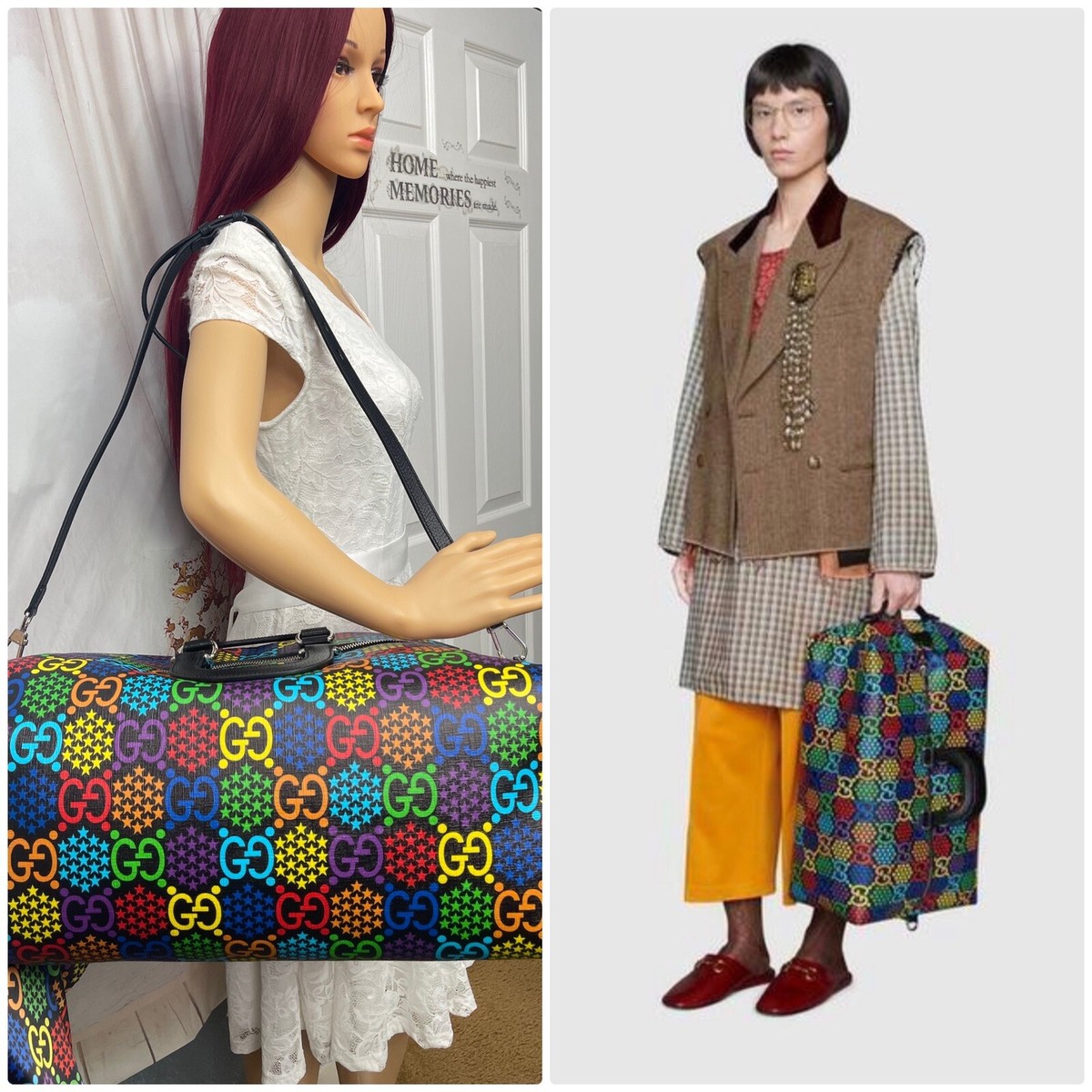 NIB Gucci 2020 GG Psychedelic Convertible Duffle Bag Gucci Multicolour Medium GG Psychedelic Duffle Bag – OLIVER main image 3