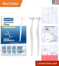 Professional Flossing Kit with 2 Grip Handles 240 Extra Strength Refills