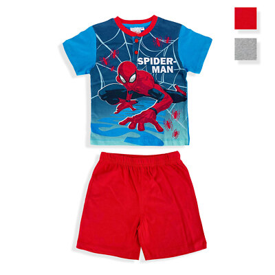 Marvel Spiderman Kinder Schlafanzug T-Shirt und Shorts Baumwolle bedruckt 5199
