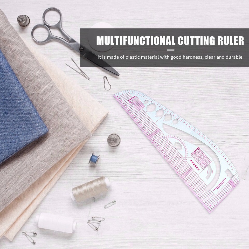 1pc 45x13cm Multifunction Cutting Measuring Plastic Curve Ruler Tailor ...