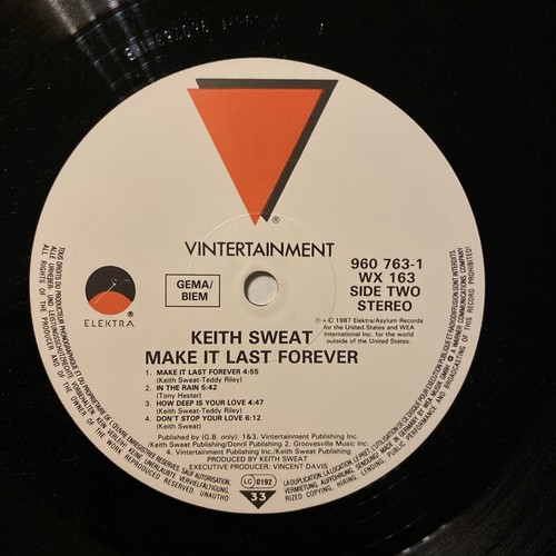Keith Sweat - Make It Last Forever. 1987. Elektra. Excellent - Picture 6 of 7