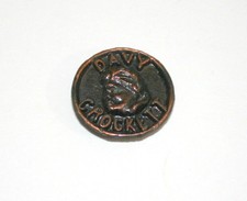 Vintage 1960s Davey Crockett TV Show Round Bolo Metal Tie New NOS