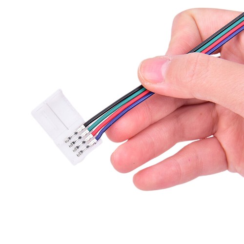 10PCS 10mm 4 Pin Male Female PCB Connector Cable For RGB 5050 3528 LED Stri-q HF - Picture 6 of 9