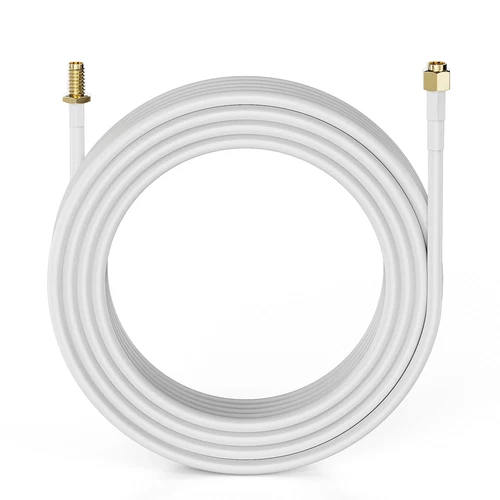 10m Coaxial Cable white RG58 with SMA Male to SMA Female Cable