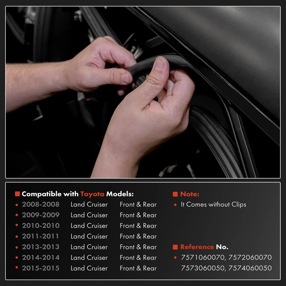 4 piezas correas para cinturón de puerta delanteras y traseras Toyota Land Cruiser 08-11 13-15 Foto 2 de 4