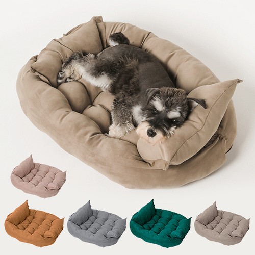 Multifunktionales Schlafsofa für Hunde / Katzen Wildlederimitat echtes weiches Kissen S - XL  - Bild 2 von 16