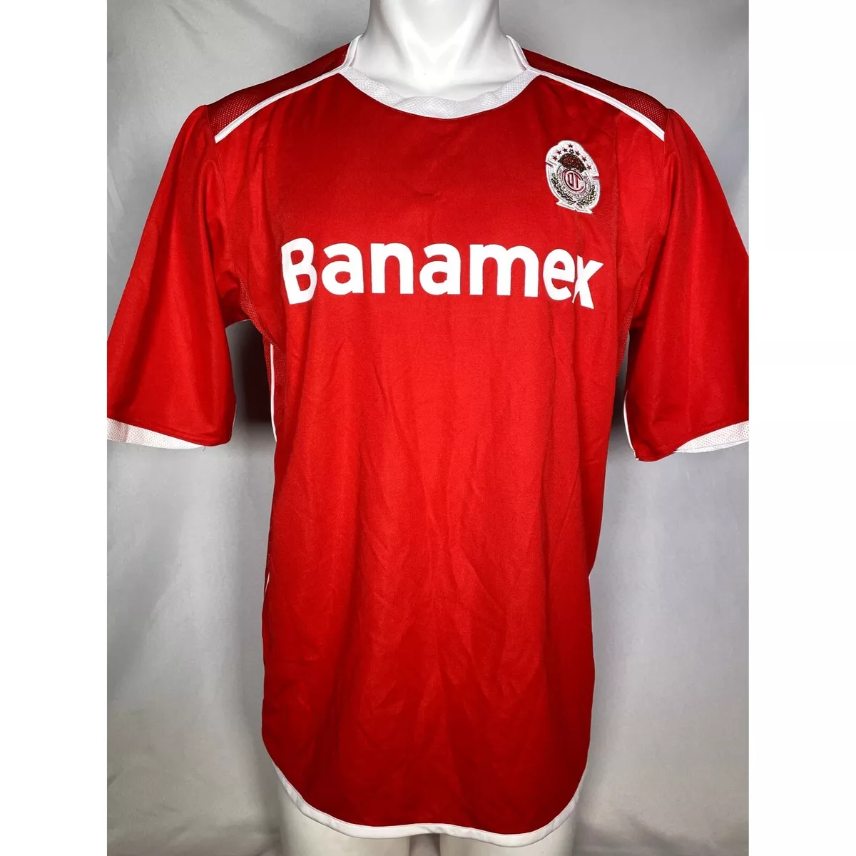 Deportivo Toluca FC Mexico Red Soccer Jersey FMF Banamex Men s XL