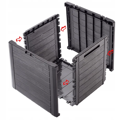 KADAX Gartenkiste, Aufbewahrungsbox aus Kunststoff - Bild 8 von 23