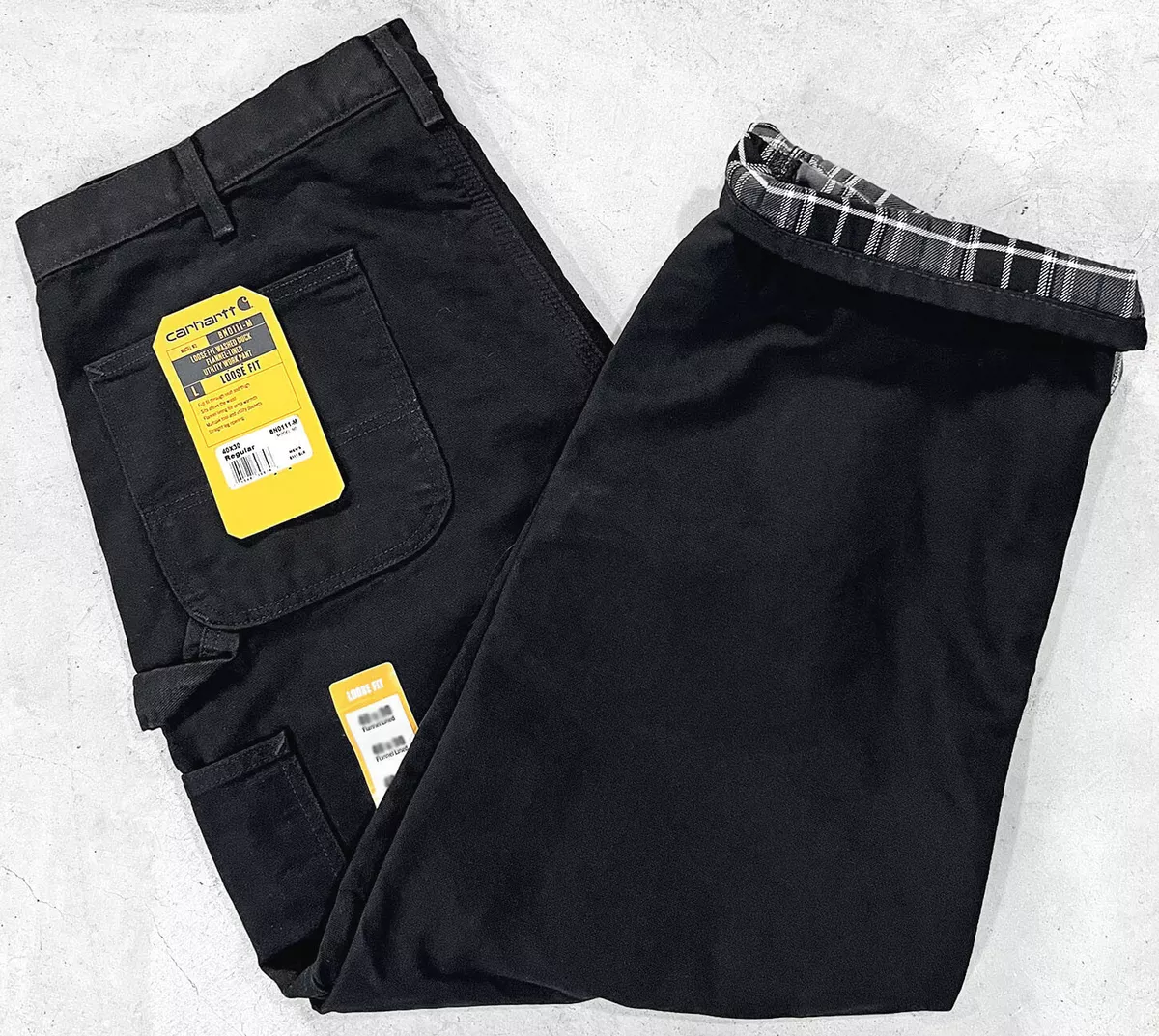 Flannel lined sale washed duck dungaree