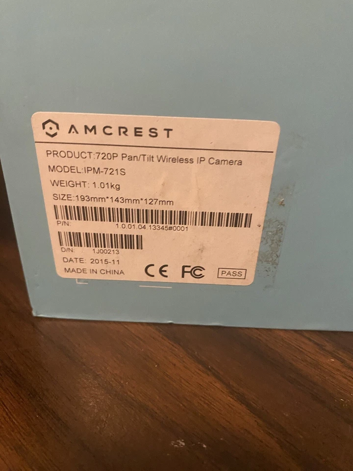 Amcrest Indoor Wireless HD 720p IP Camera IPM-721S Silver Tilt Pan Speaker New - Image 4 of 4