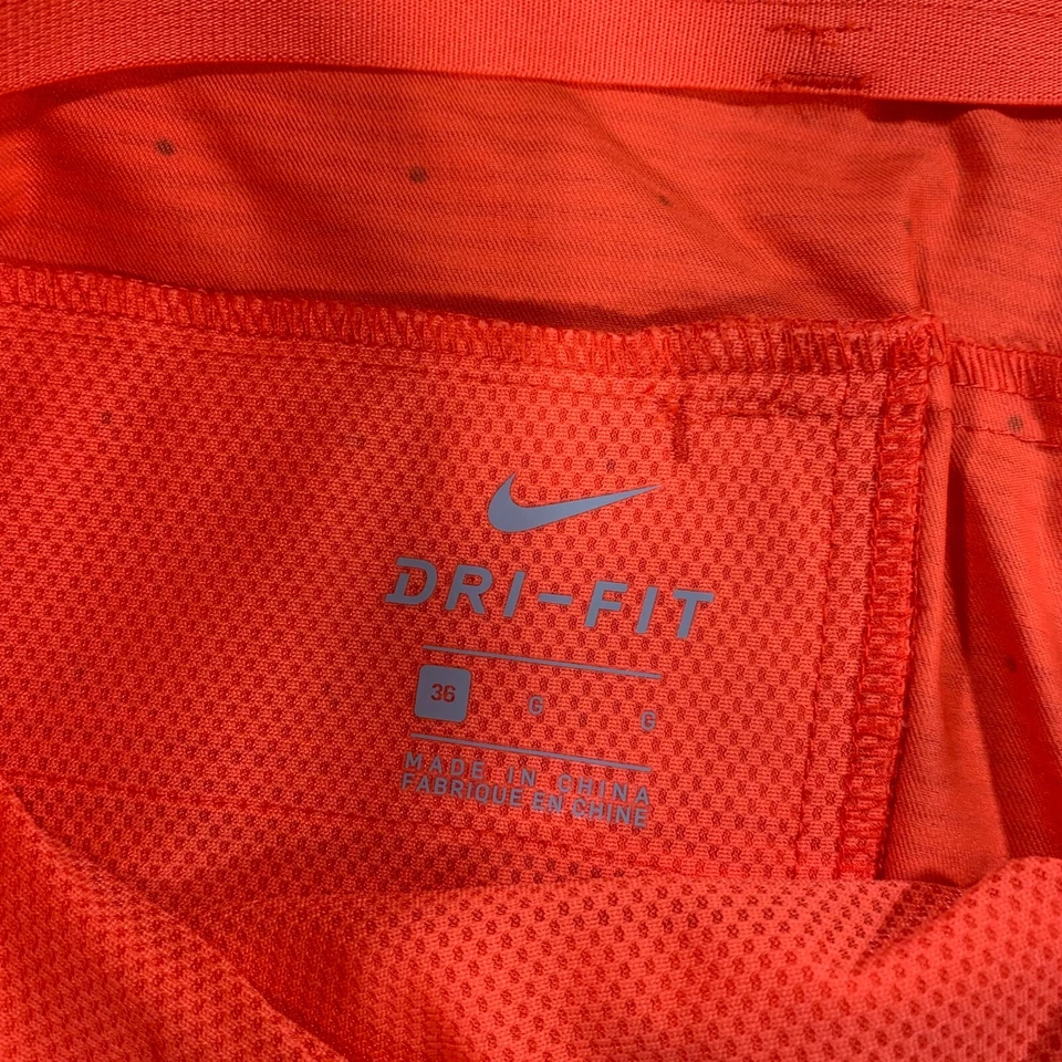 耐克短裤男式 36 橙色高尔夫斜纹布平前性能轻便 Dri-Fit — 第 4/4 张图片