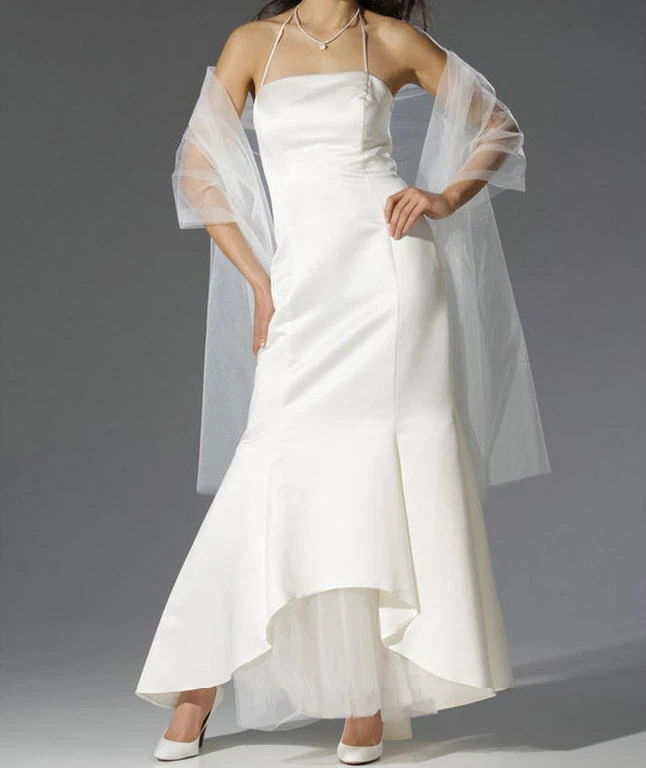 NEU HOCHZEITS BRAUTKLEID SATIN TÜLL 32 34 36 42 44 LAURA SCOTT champagner*544143 - Bild 2 von 4