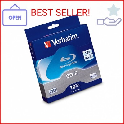Verbatim BD-R 25GB 16X Blu-ray Recordable Media Disc - 10 Pack Spindle - 97238