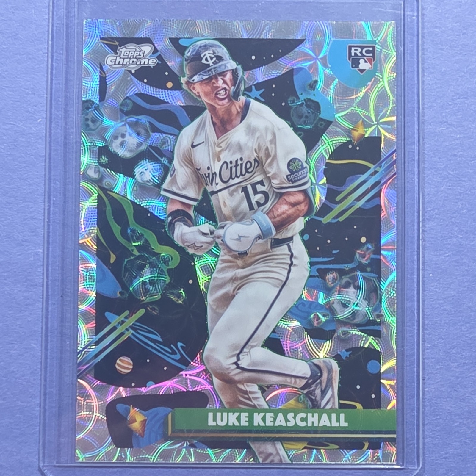 Topps Cosmic Chrome Nucleus Refractor Rookie Luke Keaschall #153 2025 Twins