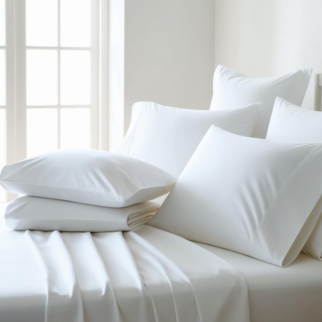 Microfiber PillowCases 42x34" Standard Size White Hotel Quality Bulk Linens Soft