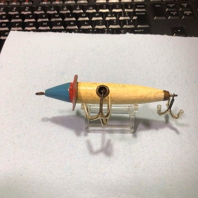 Heddon Dowagiac Expert BH Red Head Antique Fishing Lure c1904