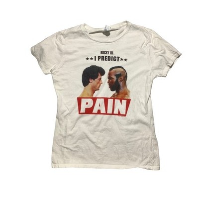 Port & Company Rocky III  I Predict Pain  T-Shirt Size M   Movie, Graphic, Retro