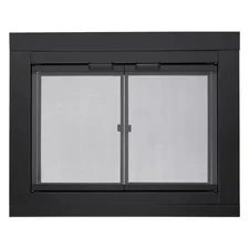 Harland Large Glass Fireplace Doors with Screen
