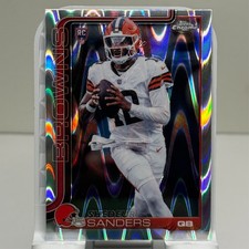 2025 Topps Chrome Shedeur Sanders Ray Wave Refractor Rookie