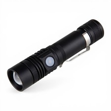 Tactical Flashlight Super Bright 90000LM LED Rechargeable Battery Zoomable Black