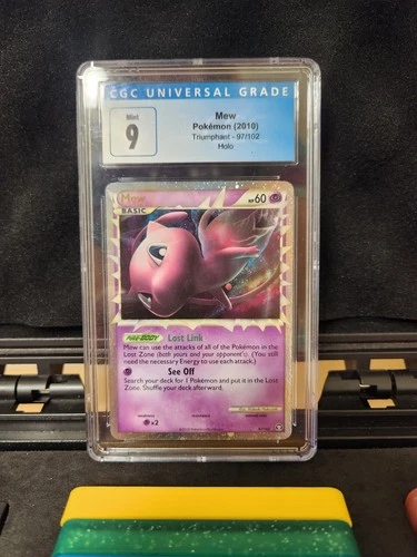 Pokemon Mew Prime Triumphant Card 97/102 CGC 9 Blue Label