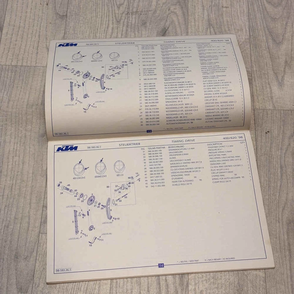 KTM 400/620 LC4 SC EGS 1998 3.204.23 10.97 Motorrad-Handbuch Ersatzteilkatalog - Bild 4 von 4