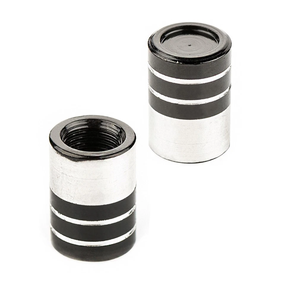 Junta de tapa de válvula de neumático de aluminio de 4 cilindros plateada negra para Chevrolet Foto 3 de 4