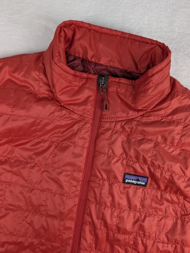 Patagonia Nano Puff Insulated Vest Mens Large Red Full Zip