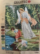 Grafitec Printed needlepoint canvas 40 X 50 Cm Canvas Only guardian angel