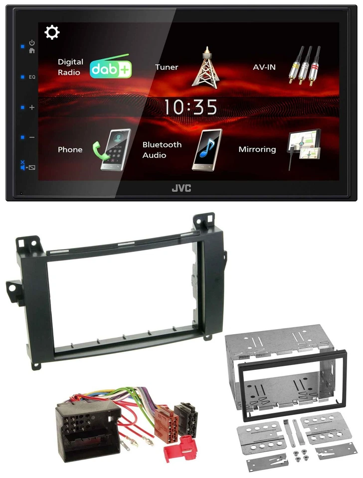 JVC USB Bluetooth MP3 DAB 2DIN Autoradio für Mercedes B-Klasse T245 05-11 - Bild 1 von 4