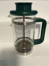 Original Bodum Mini French Press Coffee Glass Green Single Serving 12oz Travel