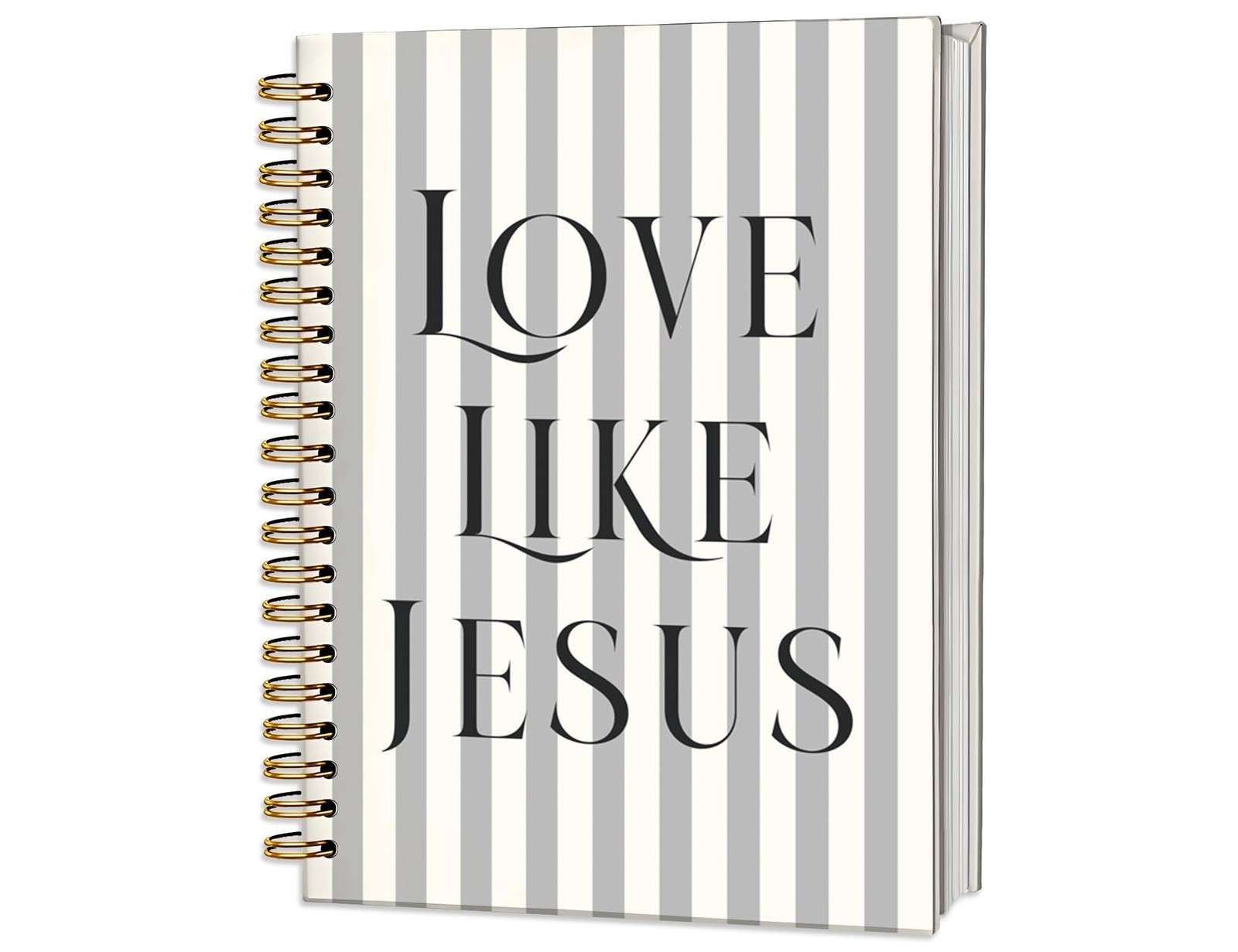 ICEWHITEY Jesus Journal Notebook,Christian Bible Study 5.5x8.3x0.5 in, Black