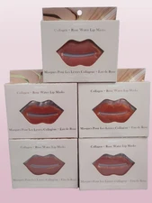 WEWELL COLLAGEN + ROSE WATER LIP MASKS HYDRATES & RENEWS BOXED LOT OF 5