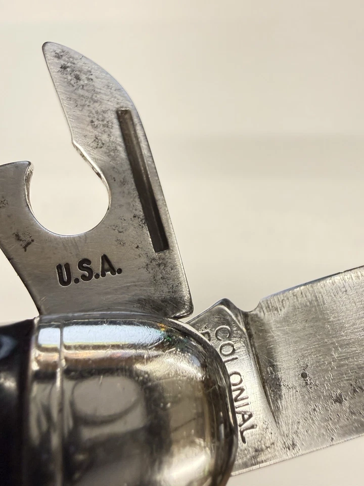 VINTAGE 1970’S FOREST MASTER COLONIAL CAMPING SCOUT POCKET KNIFE MADE IN USA - Image 4 of 4