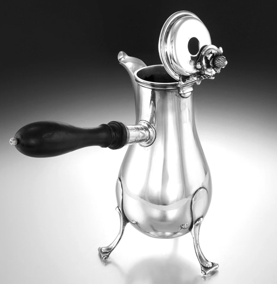 ALBERTI : Rarissime Chocolatière en Argent massif XVIIIème STRASBOURG 1759 - Photo 2/4