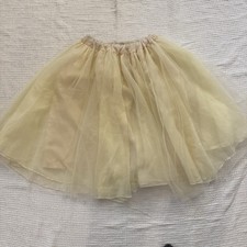Handmade women s tulle tutu skirt champagne cream, lined, elastic waist