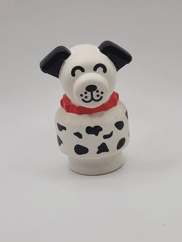 Fisher Price Little People Dalmatian Fire Station Dog Figure Figurine Vintage