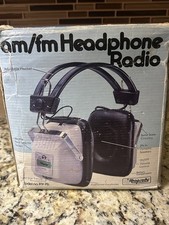 Vintage Radio Headphones am/fm With Original Box Tested And Working