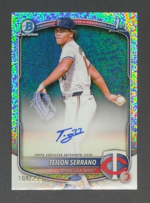 Teilon Serrano Auto 2025 Bowman Chrome Speckle #CPA-TS /299 Prospect