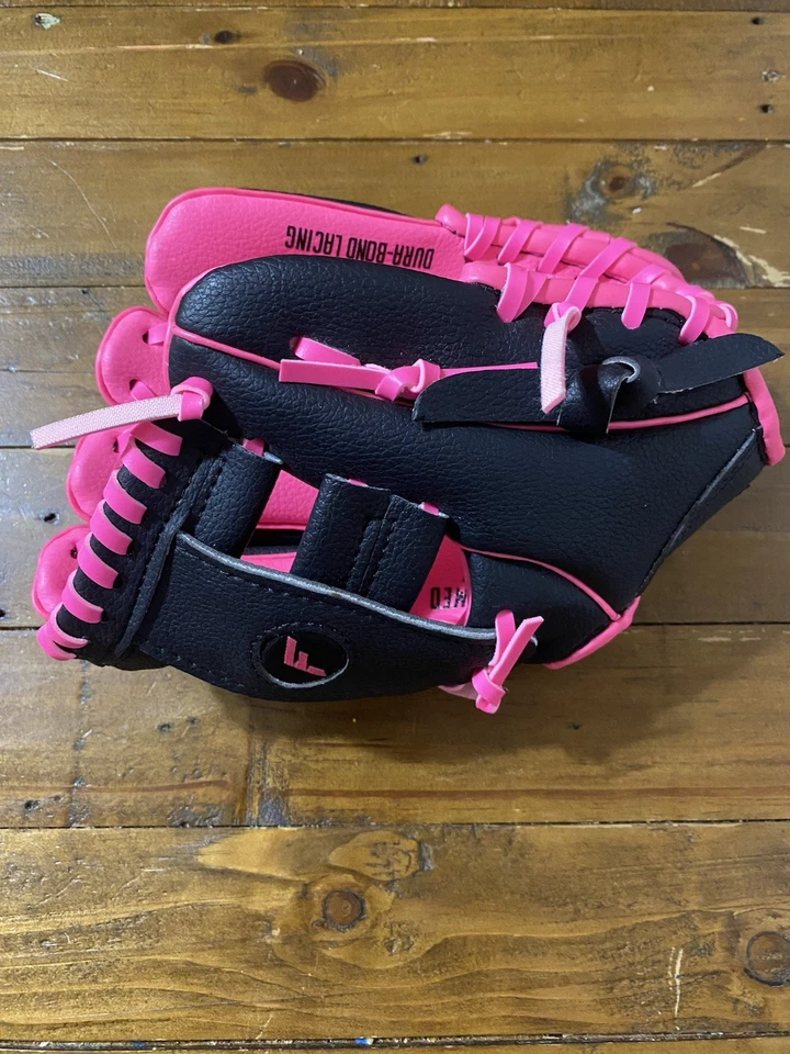 Guante de béisbol Franklin Youth T-Ball rosa infierno y negro para diestros 24950 9" Foto 2 de 4