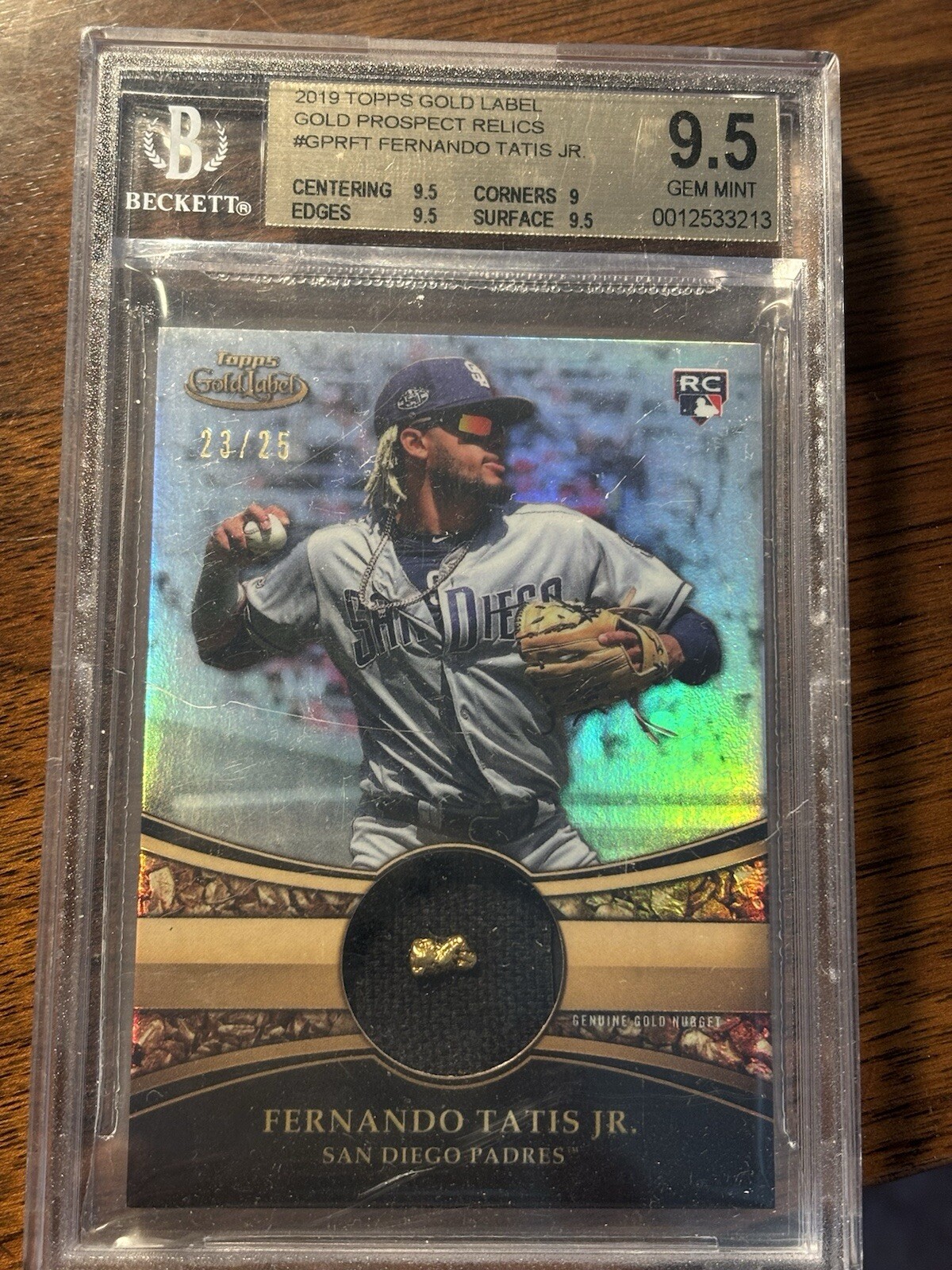 2019 Topps Gold Label Fernando Tatis Jr Jersey Number 23/25 RC Gem Mint Rookie Card