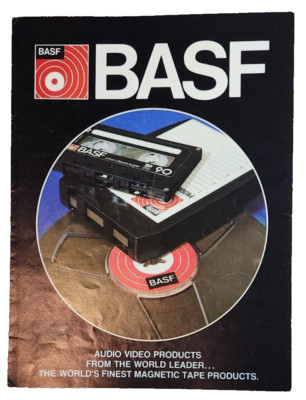 BASF AUDIO VIDEO Products Catalog Brochure with Magnetic Tapes Product Vintage