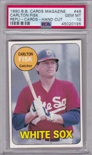 1990 B.B. Cards Magazine #46 CARLTON FISK PSA 10 GEM MINT rare 1/4  WHITE SOX 