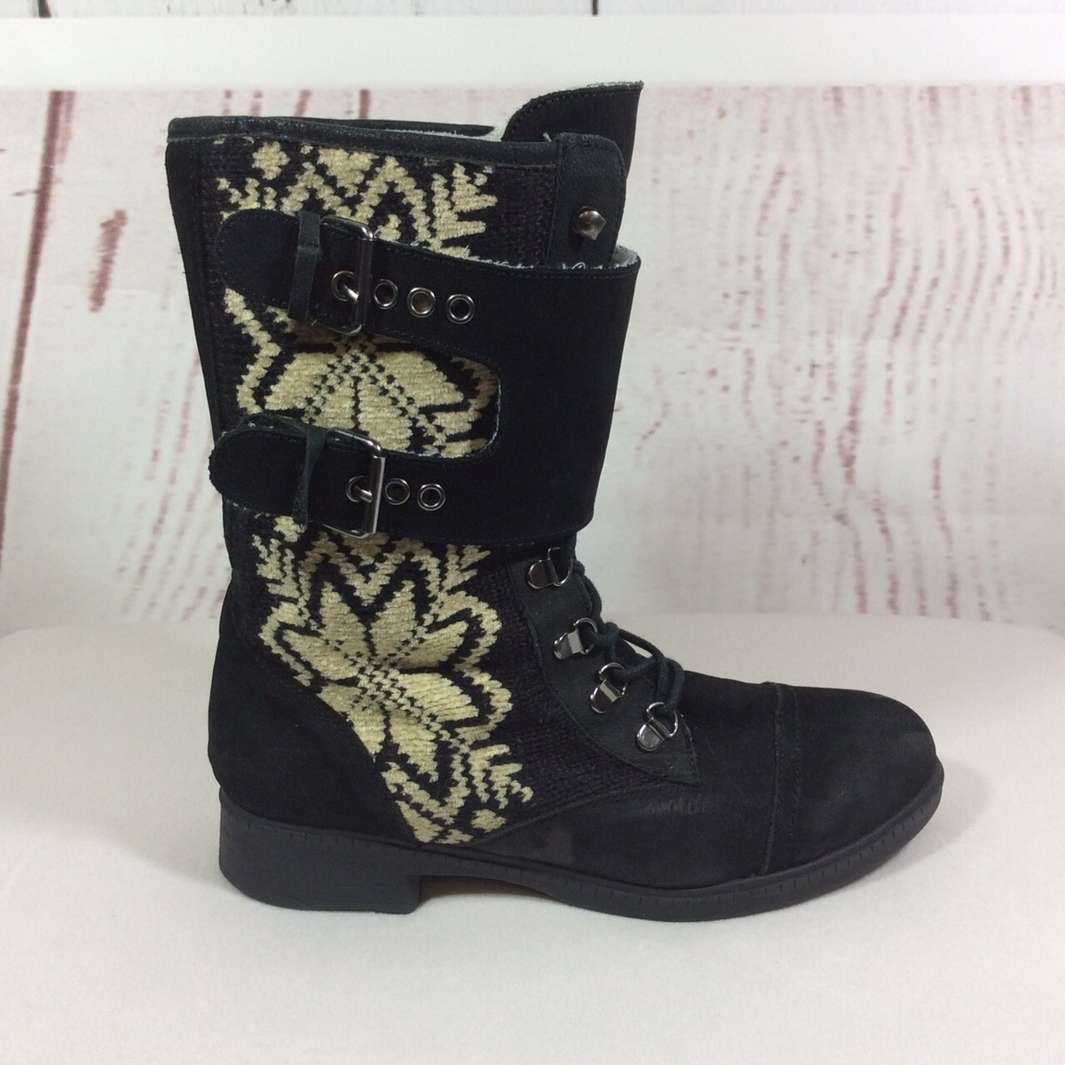 Kelsi Dagger Brooklyn Ilya Boots Womens Black Suede Nordic Gorpcore Boho