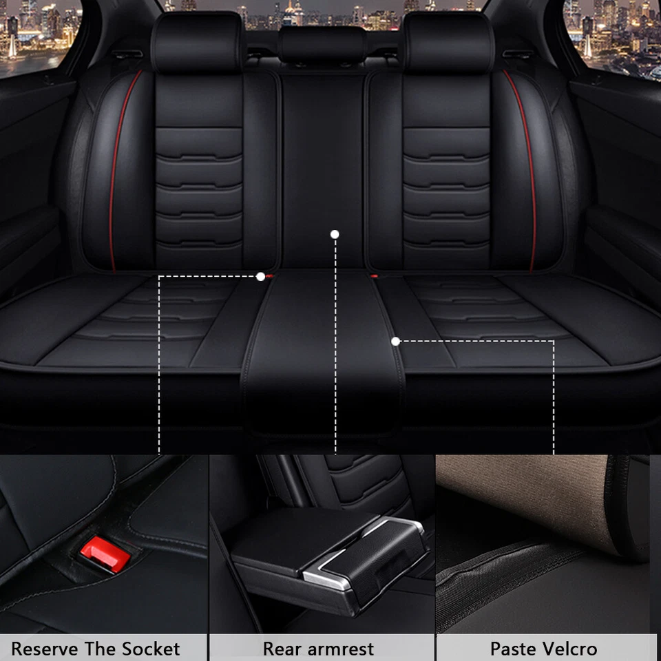 For Honda Accord Leather Car 5 Seats Covers Full Set Waterproof Breathable Cover - Image 4 of 4