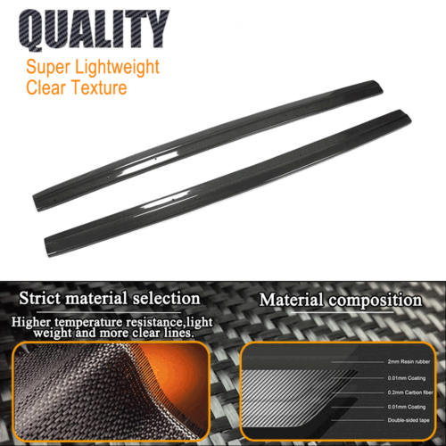 For Audi A3 Sline S3 Sedan 2014-2020 REAL Carbon Side Skirts Bumper Lip Spoiler - Picture 6 of 10