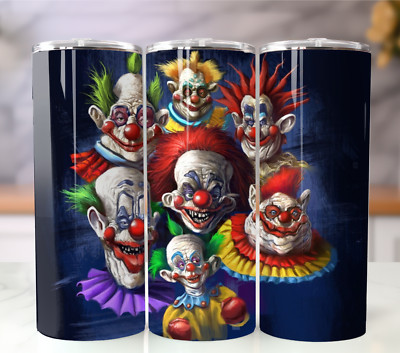 20oz Killer Clowns Horror Tumbler | Stainless Steel Insulated Travel Cup