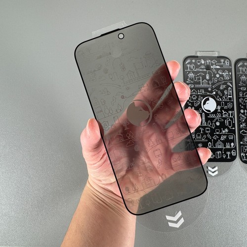 Screen Protectors for iPhone 15/16 - 3x Privacy Glass w/Frame | FUNCAT - Picture 5 of 10